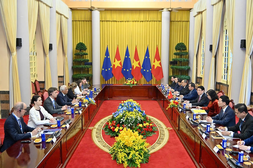 Quang cảnh hội đàm.