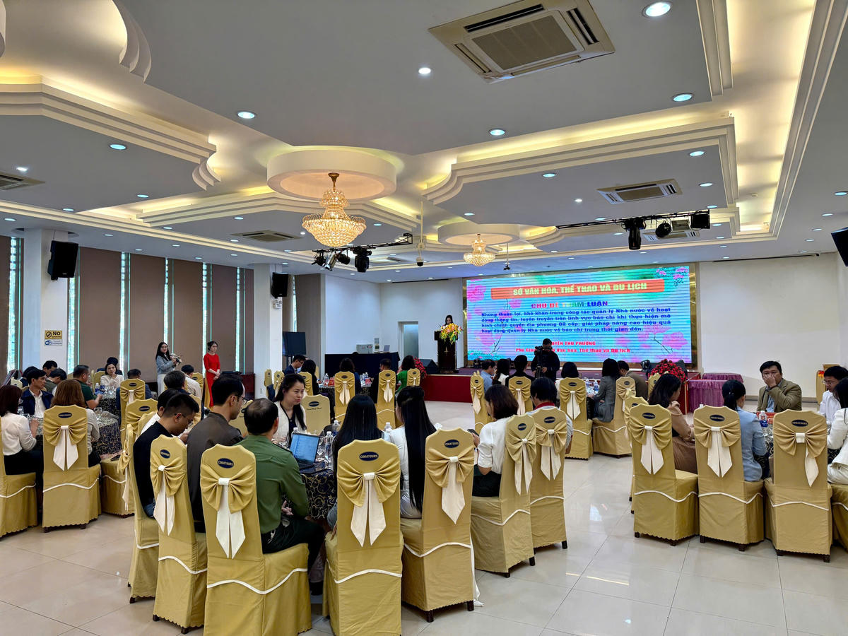 Hội nghị Tổng kết công tác báo chí, xuất bản năm 2025, triển khai nhiệm vụ 2026. Ảnh: Nguyễn Tú.