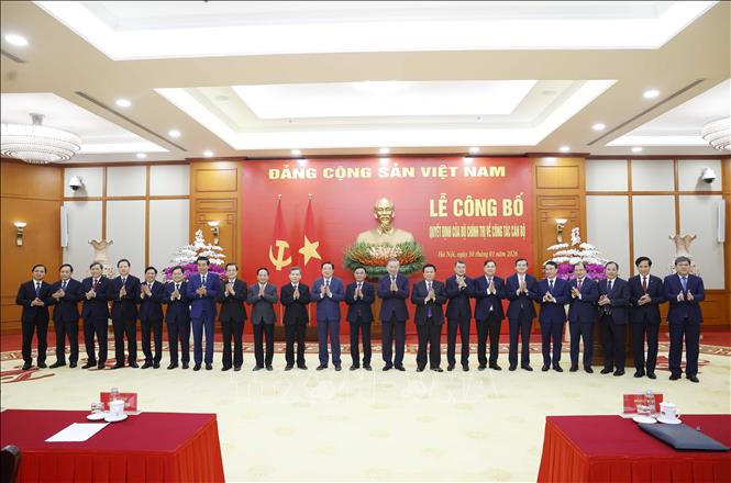 Tổng Bí thư Tô Lâm cùng các đồng chí lãnh đạo Đảng, Nhà nước tại buổi lễ. Ảnh: Thống Nhất/TTXVN