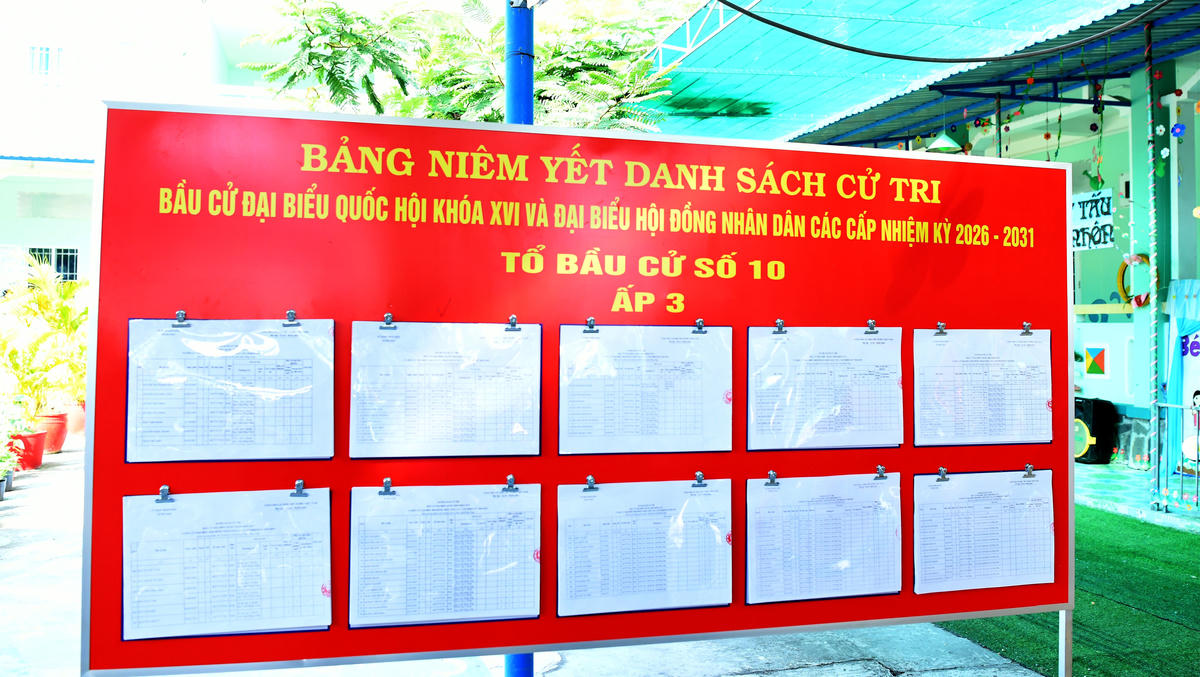 Điểm bầu cử số 10, ấp 3, xã Ba Sao