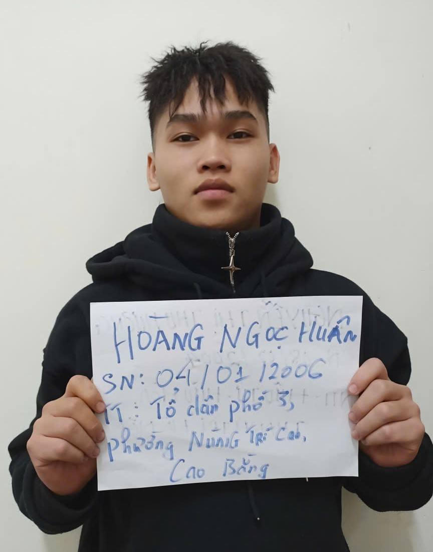 Đối tượng Hoàng Ngọc Huân. Ảnh: Công an tỉnh Cao Bằng.