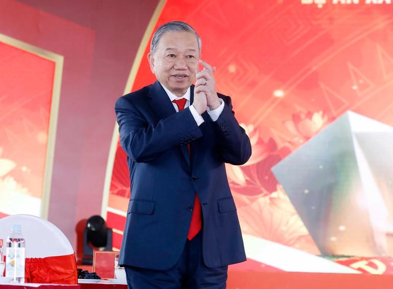 Tổng Bí thư Tô Lâm dự Lễ khởi công dự án xây dựng Bảo tàng Đảng Cộng sản Việt Nam. (Ảnh: Thống Nhất – TTXVN)