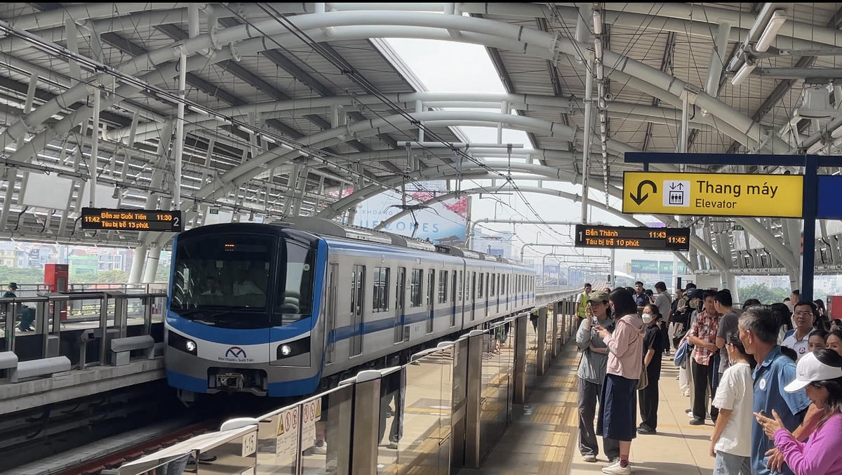 Tuyến metro số 1 sẽ miễn phí vé dịp Tết. Ảnh: Đoàn Xá.