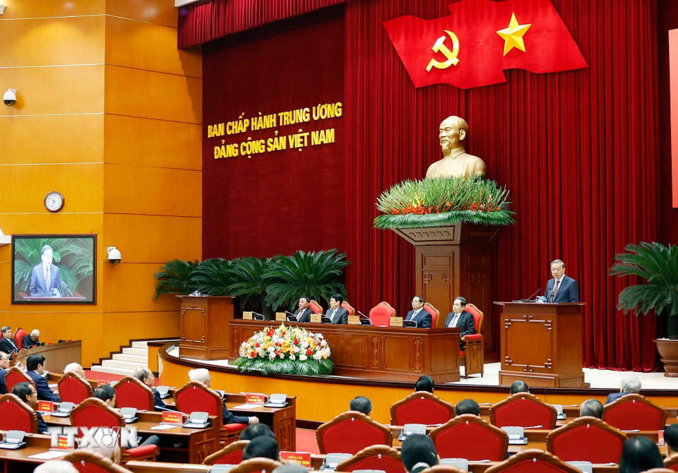 Tổng Bí thư Tô Lâm phát biểu. (Ảnh: Thống Nhất/TTXVN)