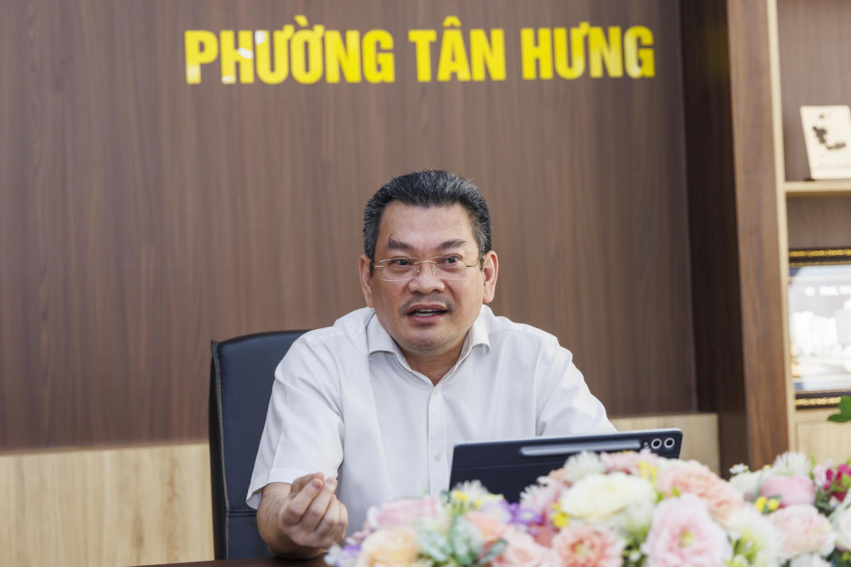 Bí thư Đảng ủy phường Tân Hưng, TP.HCM Hoàng Minh Tuấn Anh. Ảnh: Quang Vinh