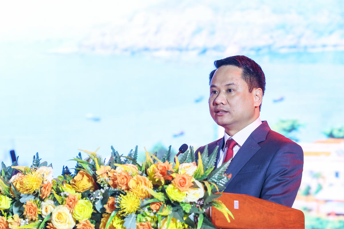 Ông Trương Thành Trung - Ủy viên Ủy ban Trung ương MTTQ Việt Nam, Bí Thư Đảng ủy - Tổng Biên tập Báo Đại đoàn kết phát biểu tại Chương trình. Ảnh: Quang Vinh.