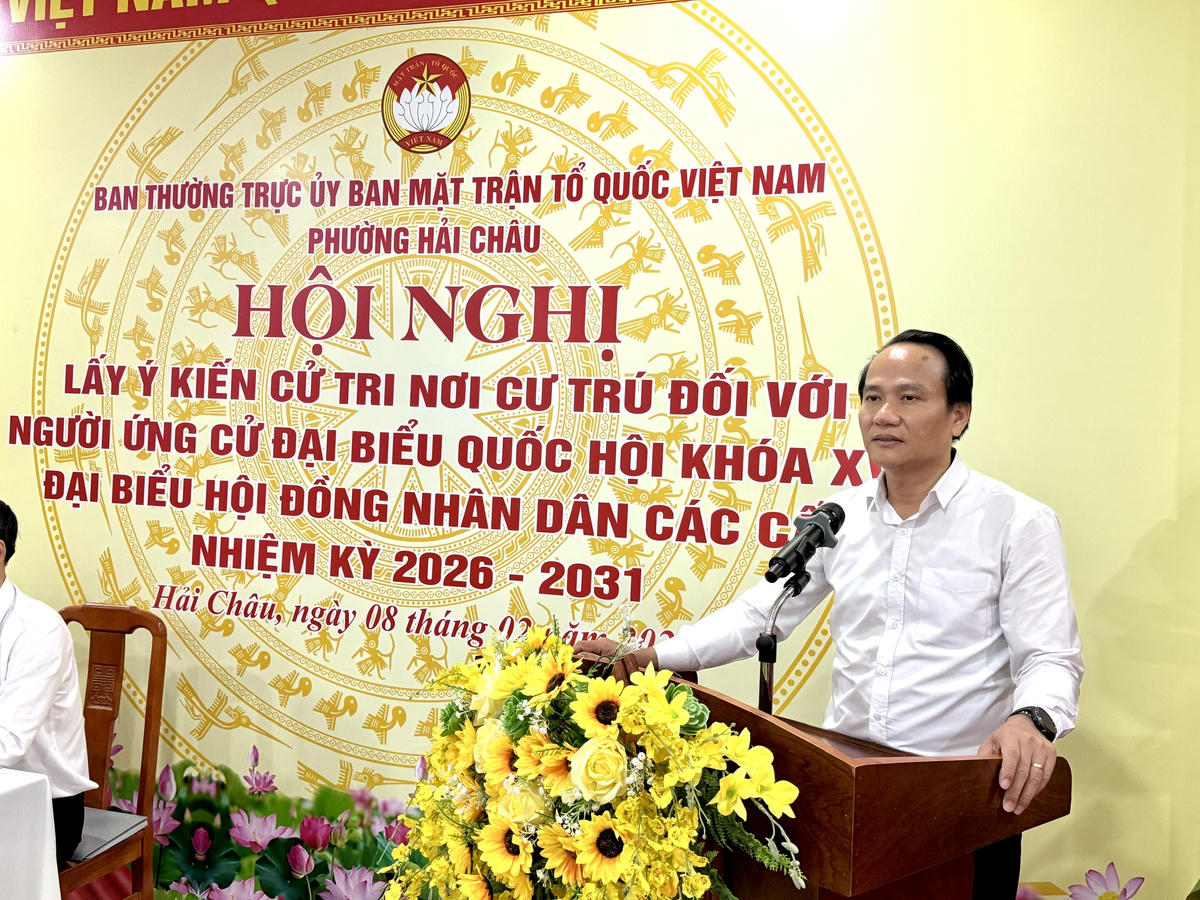 Ông Nguyễn Đình Vĩnh, Phó Bí thư Thường trực Thành ủy phát biểu tại hội nghị. Ảnh: Nguyễn Tú.