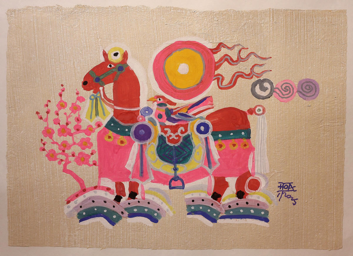 Tranh ngựa của Đặng Xuân Hòa.