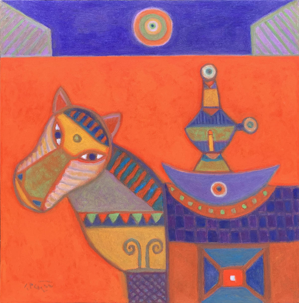 Tranh ngựa của Hoàng Phượng Vỹ.