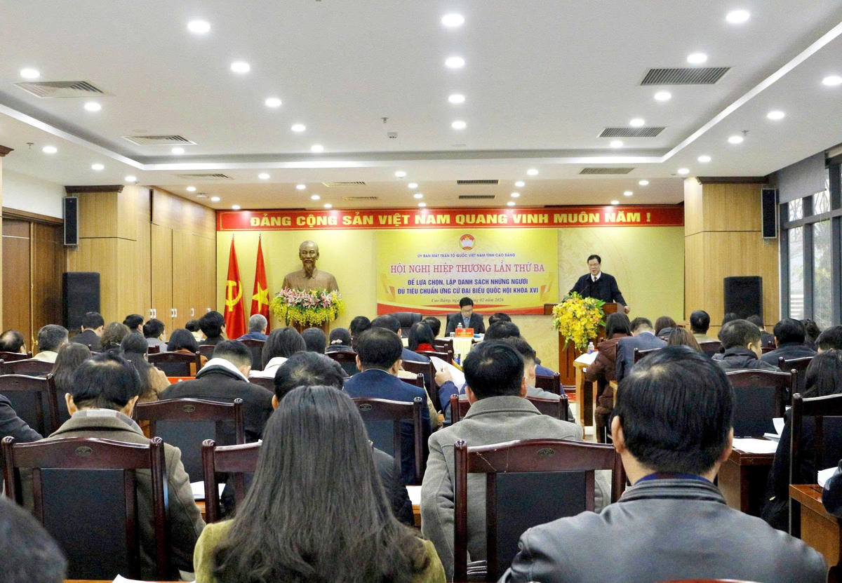 Quang cảnh hội nghị. Ảnh: MTTQ Cao Bằng.&nbsp;