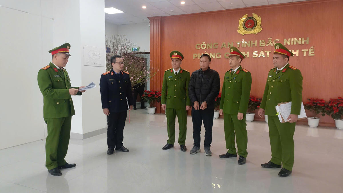 Cơ quan Cảnh sát điều tra Công an tỉnh Bắc Ninh đã ra quyết định khởi tố vụ án, khởi tố bị can và thi hành lệnh bắt bị can để tạm giam.