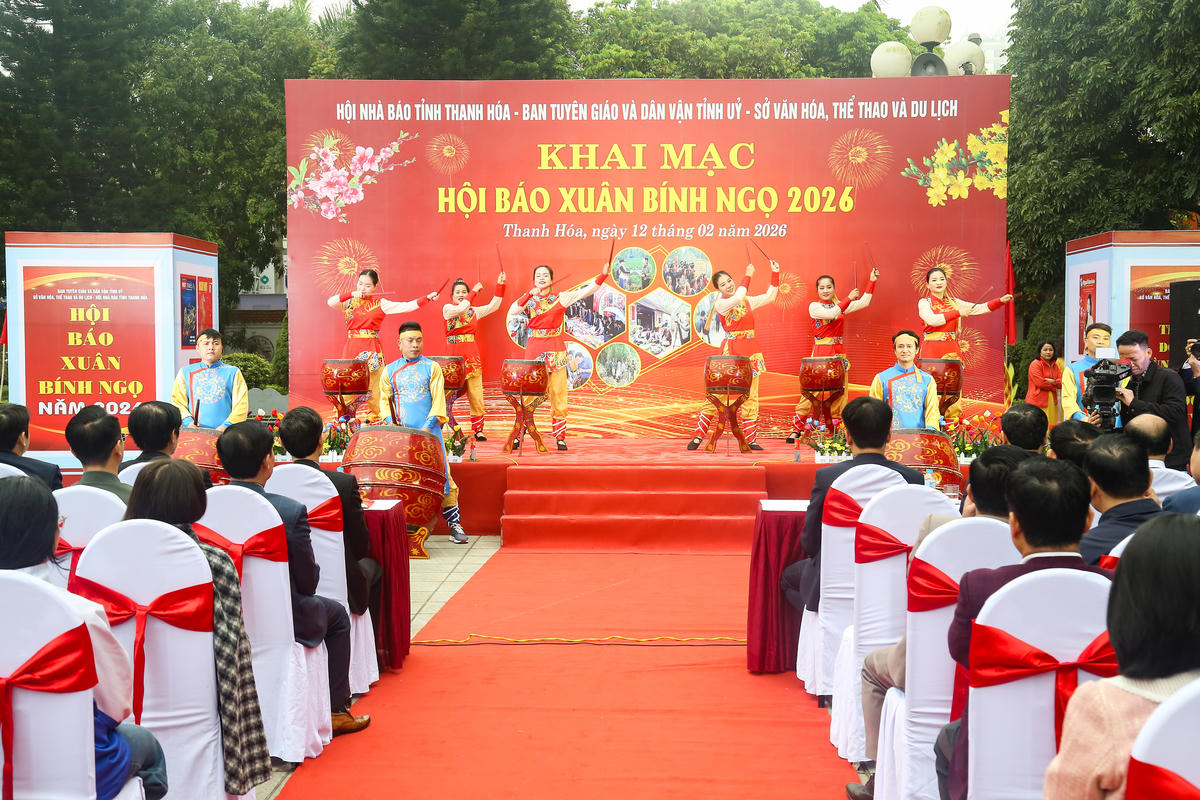 To&agrave;n cảnh Hội B&aacute;o Xu&acirc;n 2026 tại Thanh H&oacute;a. Ảnh: Đ&igrave;nh Minh