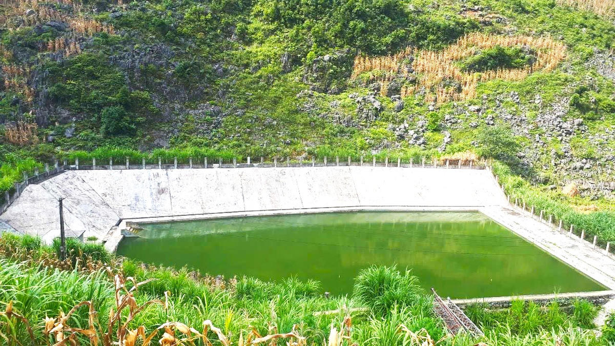 Hồ treo tại xã Khâu Vai.