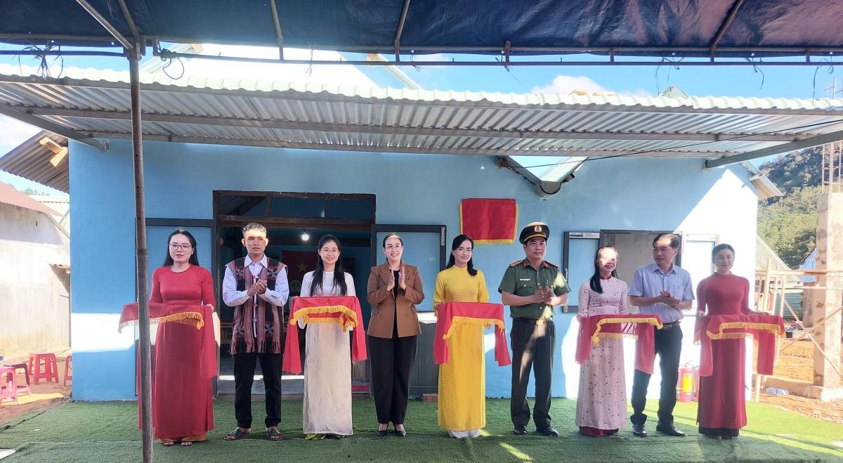 Ngôi nhà của một hộ dân ở miền núi được bàn giao trong "Chiến dịch Quang Trung". Ảnh: CV.