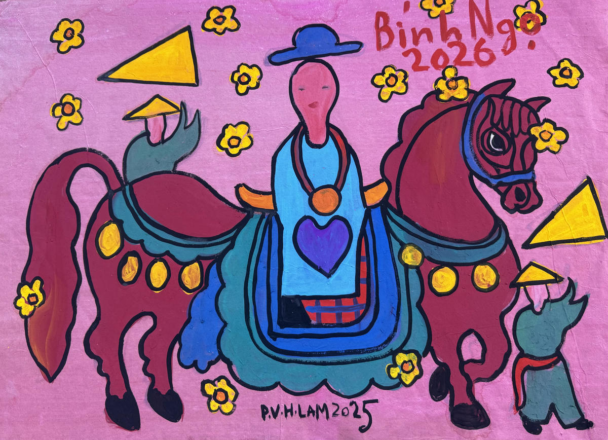 Họa sĩ Phạm Viết Hồng Lam: Nhẩn nha vẽ làng, thong thả làm tranh Tết