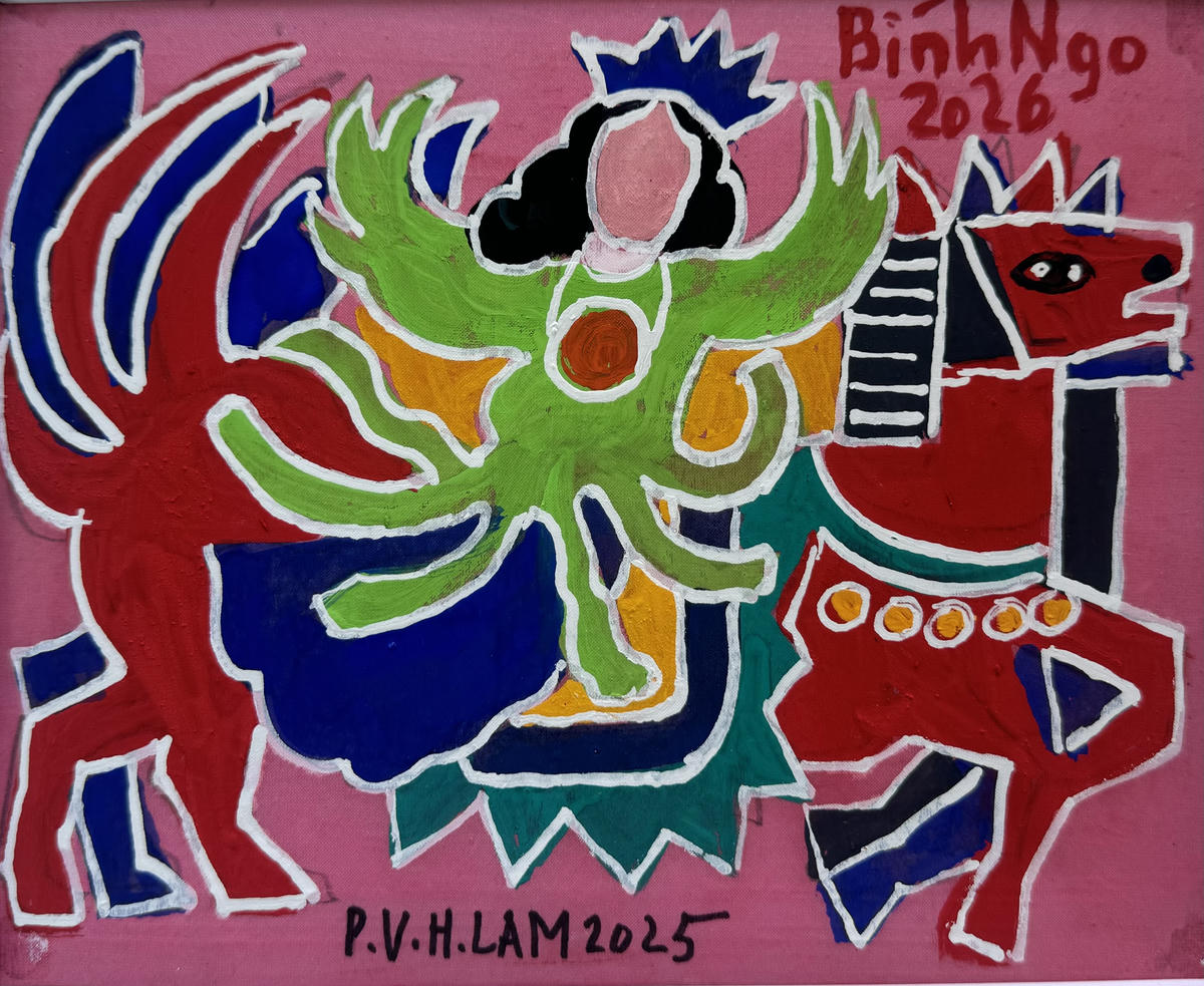 Họa sĩ Phạm Viết Hồng Lam: Nhẩn nha vẽ làng, thong thả làm tranh Tết