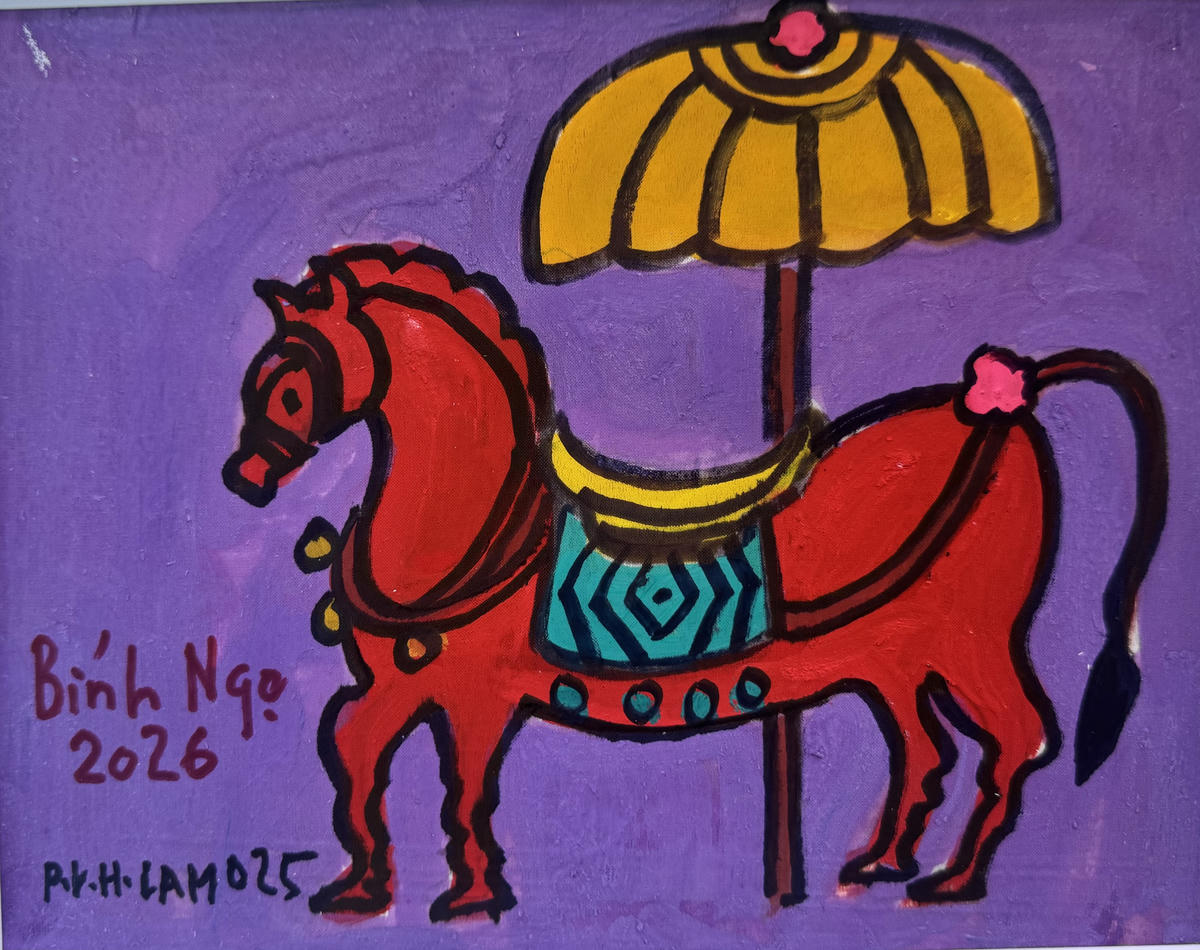 Họa sĩ Phạm Viết Hồng Lam: Nhẩn nha vẽ làng, thong thả làm tranh Tết