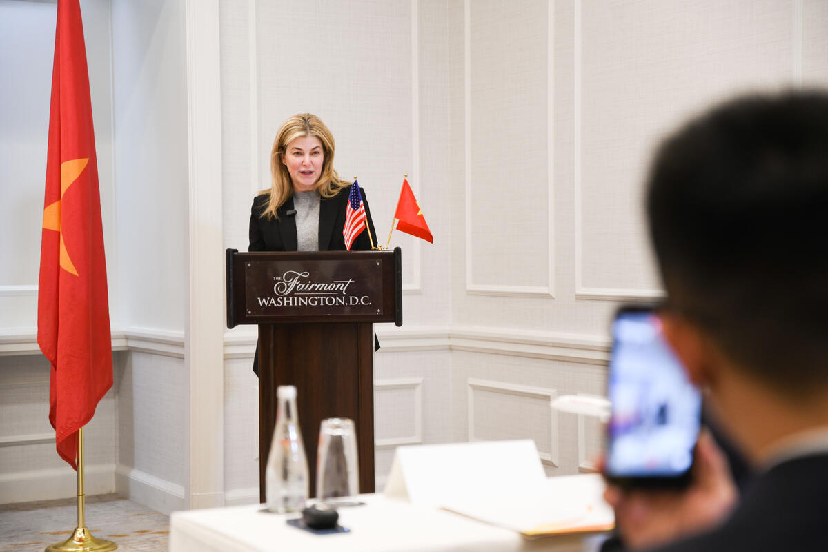 bà Stephanie Pope, Chủ tịch kiêm Tổng Giám đốc Boeing Commercial Airplanes.