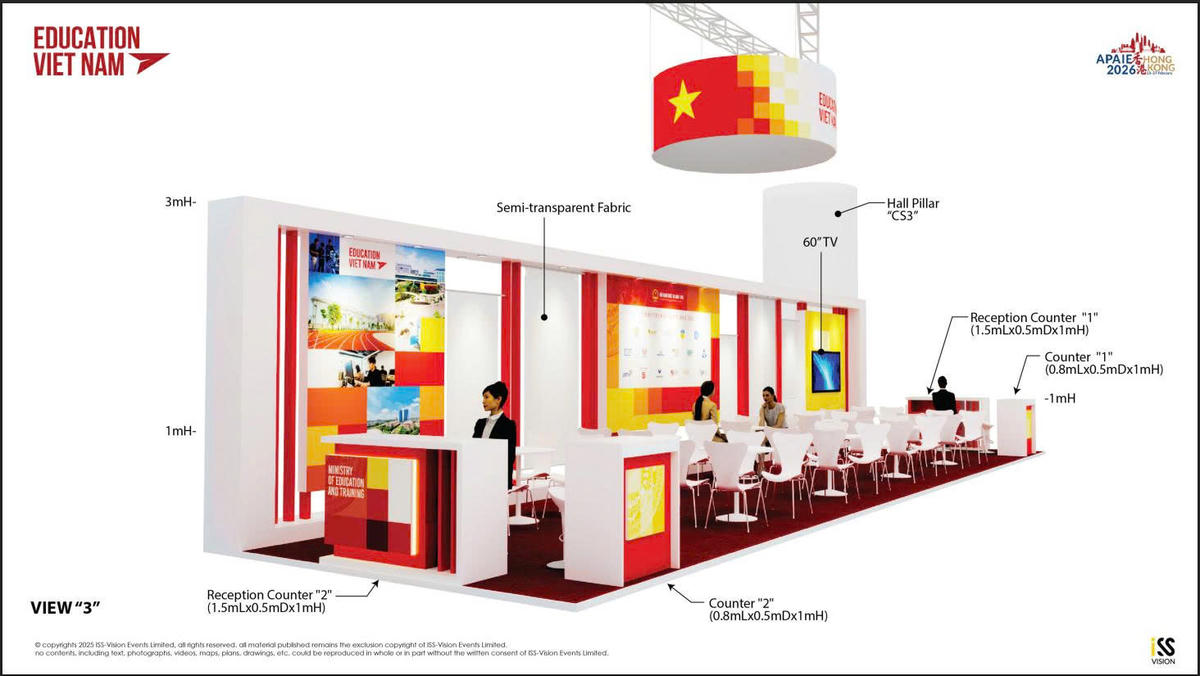 Ảnh thiết kế một gian triển lãm. Ảnh: Bộ GDĐT.