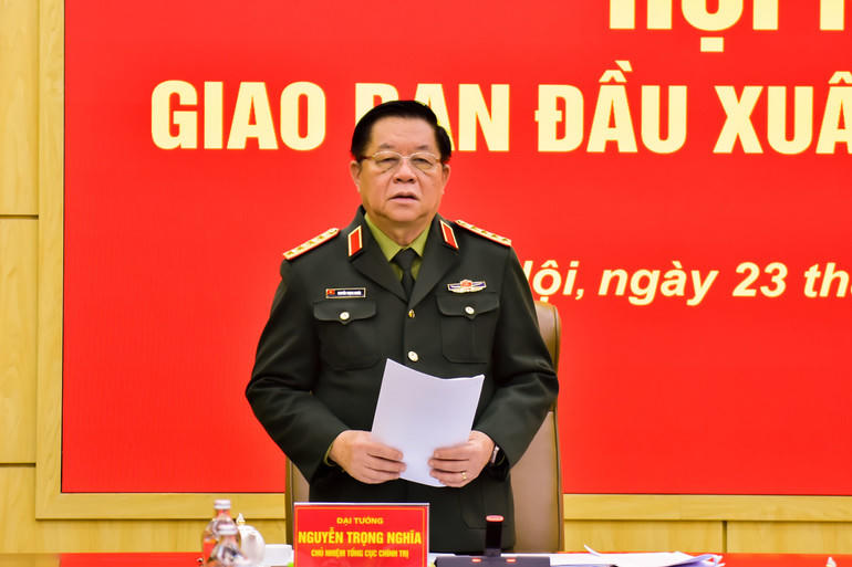 Đại tướng Nguyễn Trọng Nghĩa chủ trì hội nghị.
