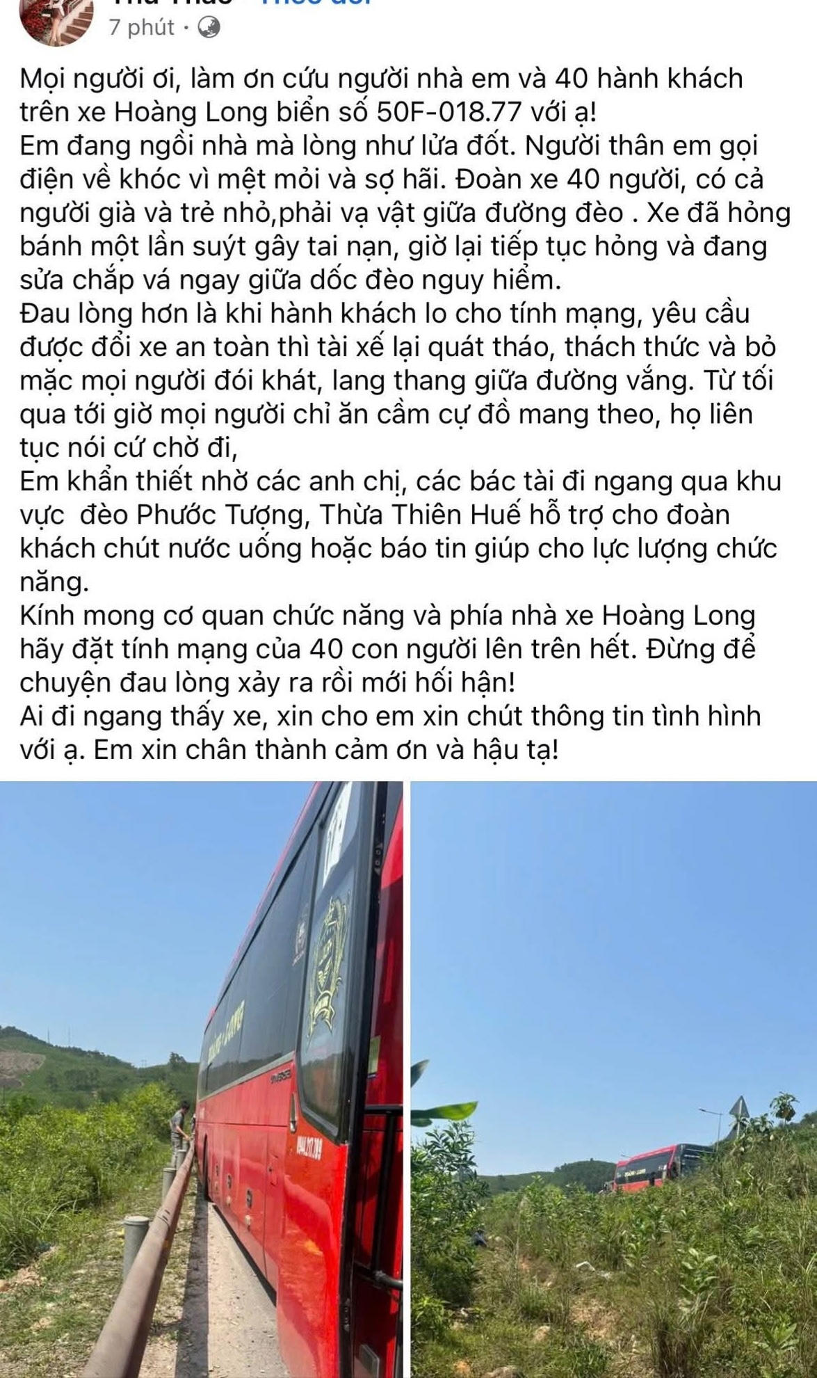 Nội dung bài phản ánh việc nhà xe bỏ mặc hàng chục hành khách đói khát giữa đường. Ảnh: N.H.