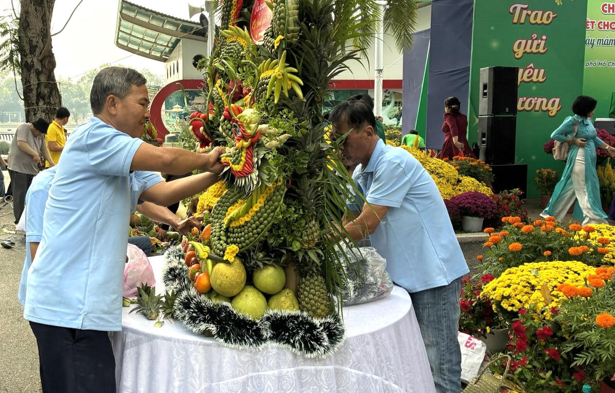 Một tiết mục thi trưng bày tại Ngày hội. Ảnh: QĐ.