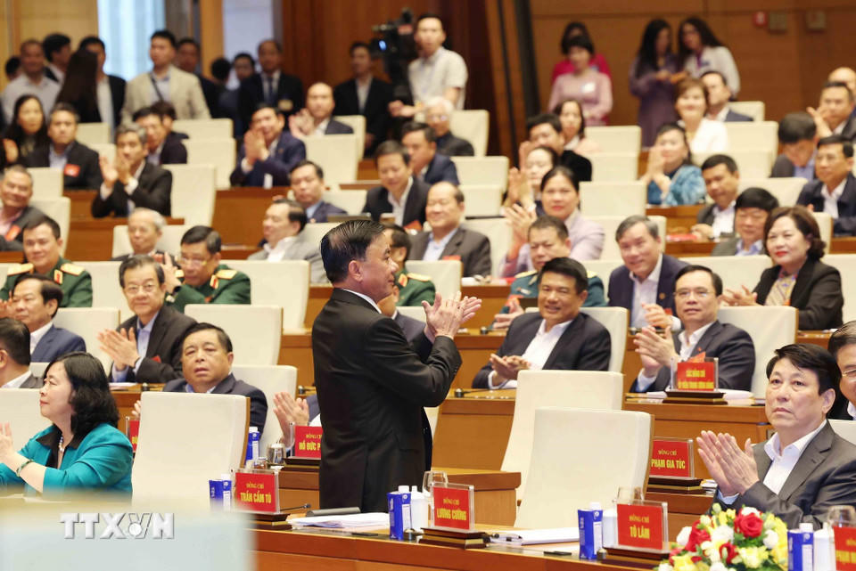 Thường trực Ban Bí thư Trần Cẩm Tú dự hội nghị. (Ảnh: Phương Hoa/TTXVN).