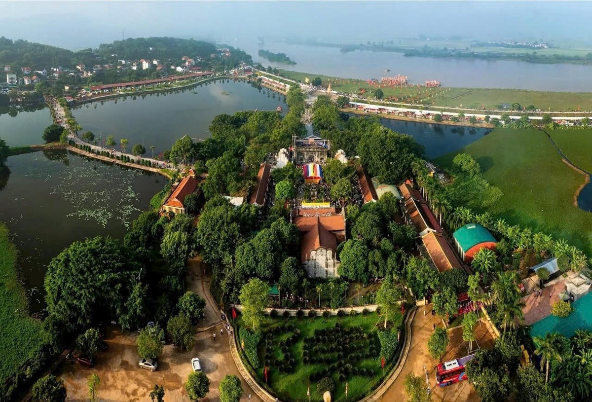 Di tích Đền Kiếp Bạc nhìn từ trên cao. Ảnh: BTC.&nbsp;
