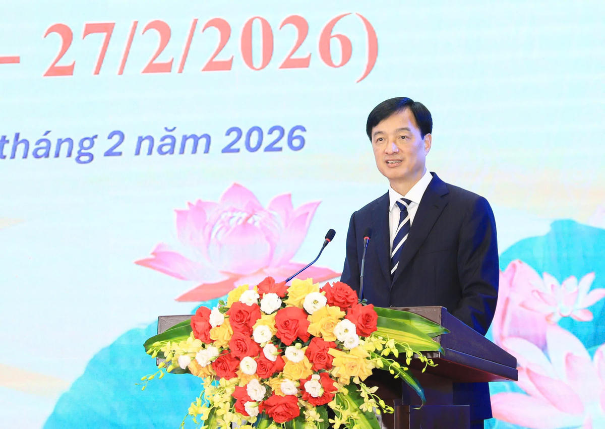 Ủy viên Bộ Chính trị, Bí thư Thành ủy Hà Nội Nguyễn Duy Ngọc phát biểu chỉ đạo tại hội nghị.