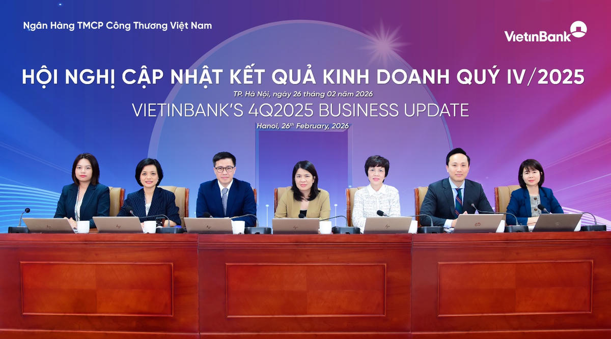 Toàn cảnh Hội nghị cập nhật kết quả kinh doanh quý 4 và năm 2025 của VietinBank