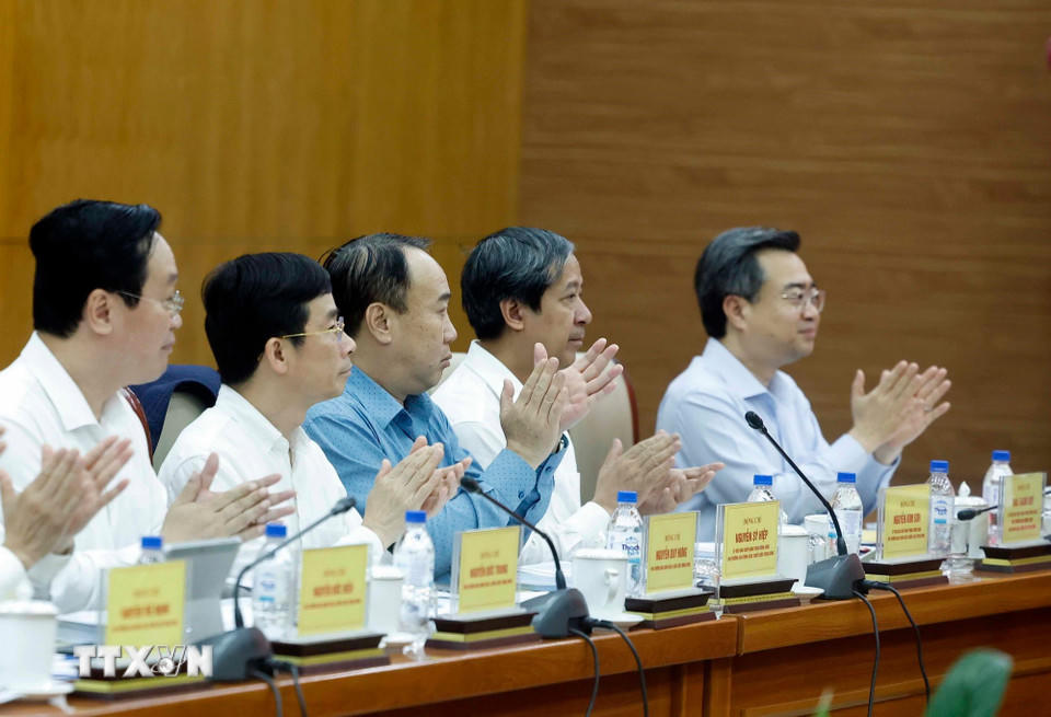 Các đại biểu dự cuộc làm việc. (Ảnh: Thống Nhất/TTXVN)