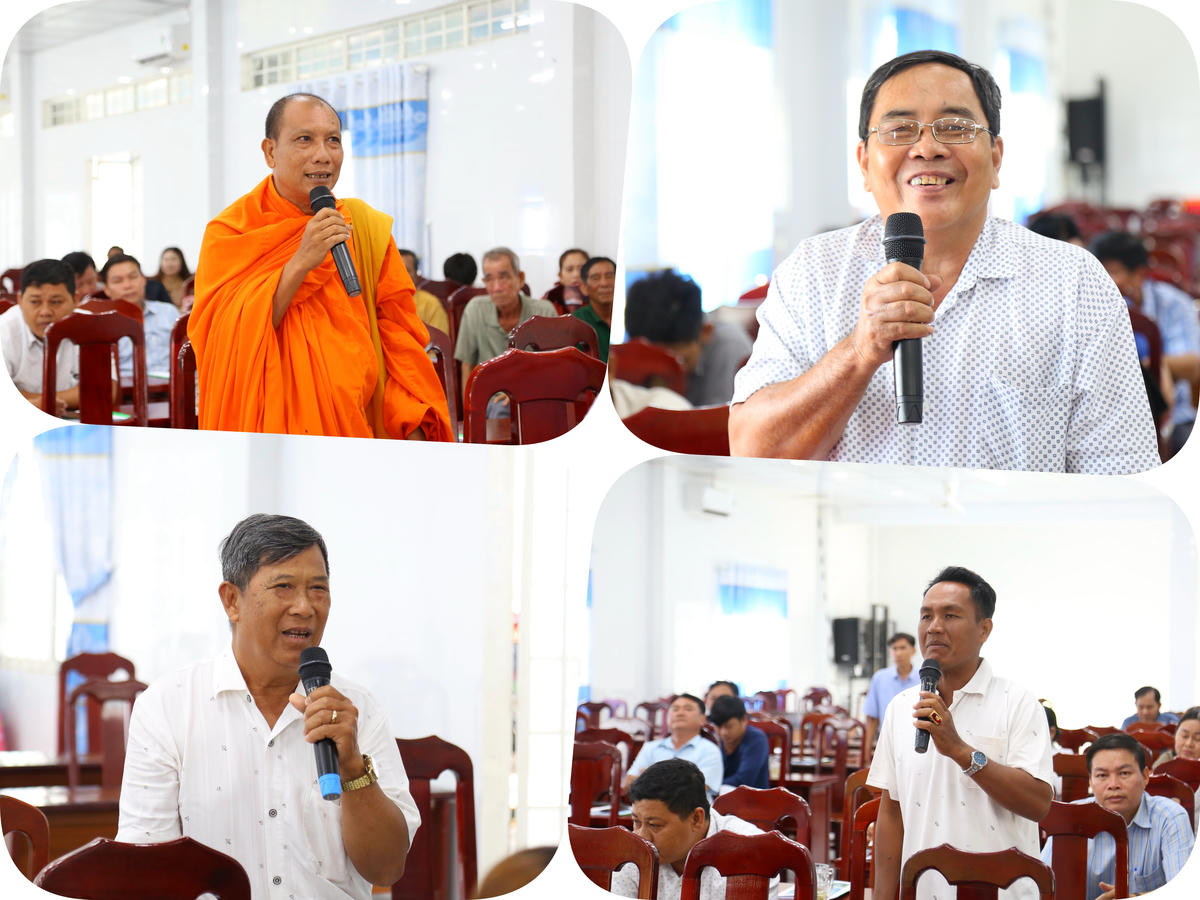 Các cử tri xã U Minh Thượng phát biểu ý kiến, kiến nghị. (ảnh: Thanh Tiến).