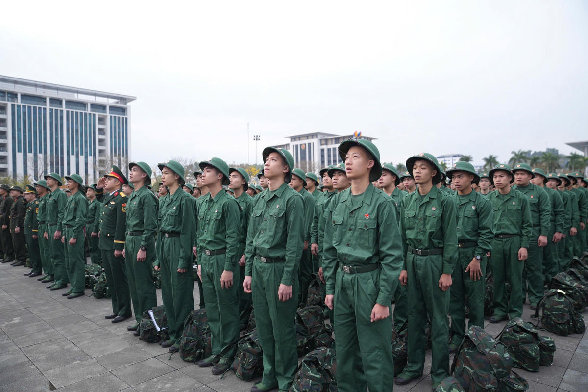Các tân binh ở Cao Bằng. Ảnh: UBND Phường Thục Phán.