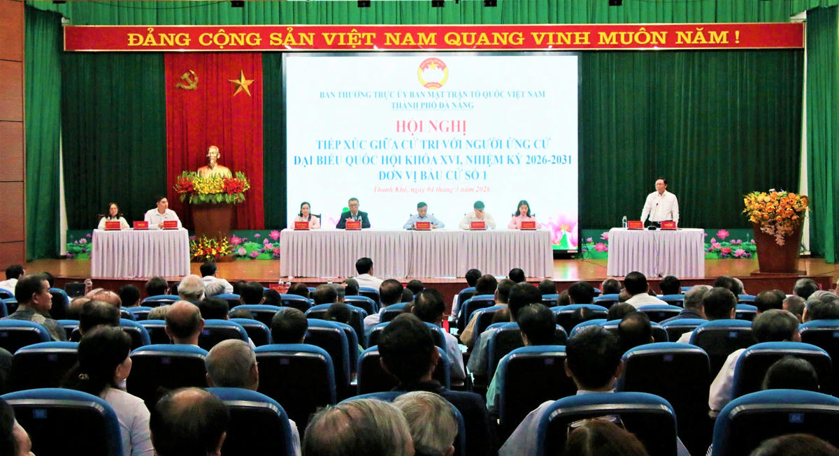 Quang cảnh buổi tiếp xúc cử tri của người ứng cử ĐBQH khóa XVI, nhiệm kỳ 2026-2031. Ảnh: Chí Đại.