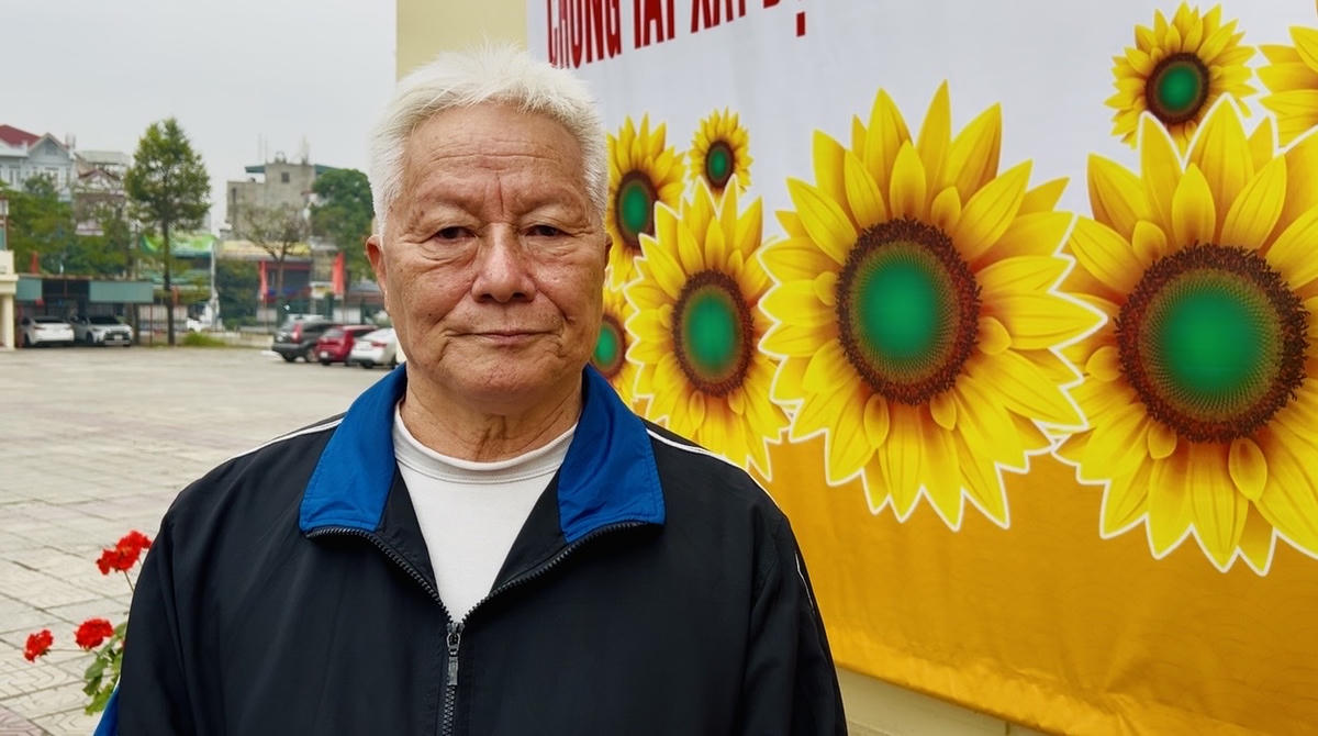 Ông Nguyễn Bá Bình, Đội trưởng đội An ninh cơ sở tổ 17, phường Hải Dương tin tưởng vào chương trình hành động của ông Vũ Văn Tiến.&nbsp;