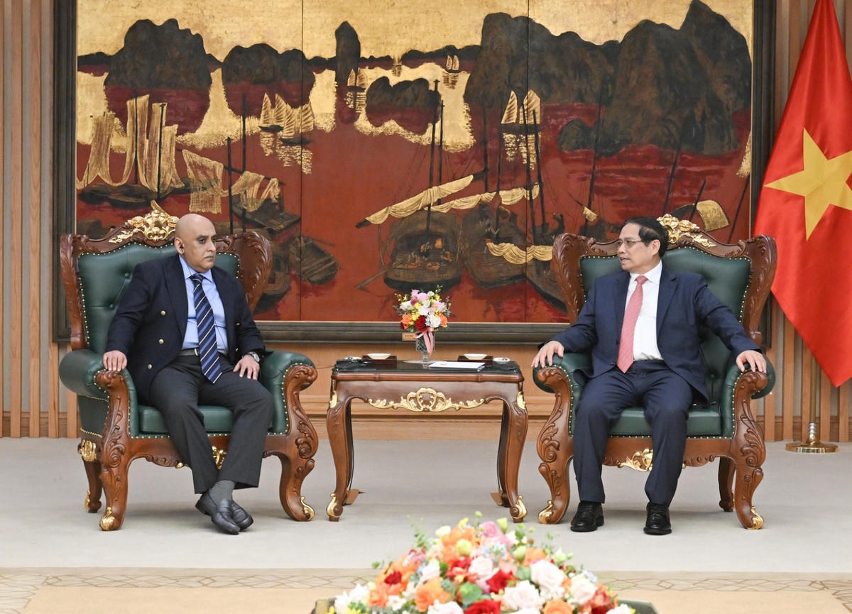 Chiều 2/7/2025 tại trụ sở Chính phủ, Thủ tướng Phạm Minh Chính đã tiếp ông Ali Ijaz Ahmad, Chủ tịch kiêm Tổng Giám đốc Makara Capital xúc tiến đầu tư tại Việt Nam. Ảnh: Trần Hải