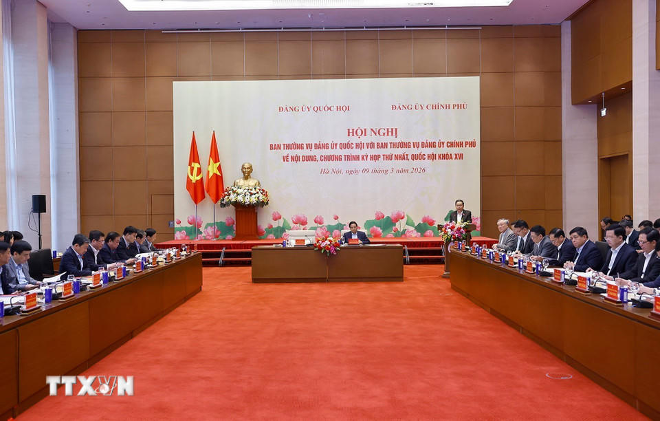 Chủ tịch Quốc hội Trần Thanh Mẫn phát biểu khai mạc Hội nghị. (Ảnh: Doãn Tấn/TTXVN)