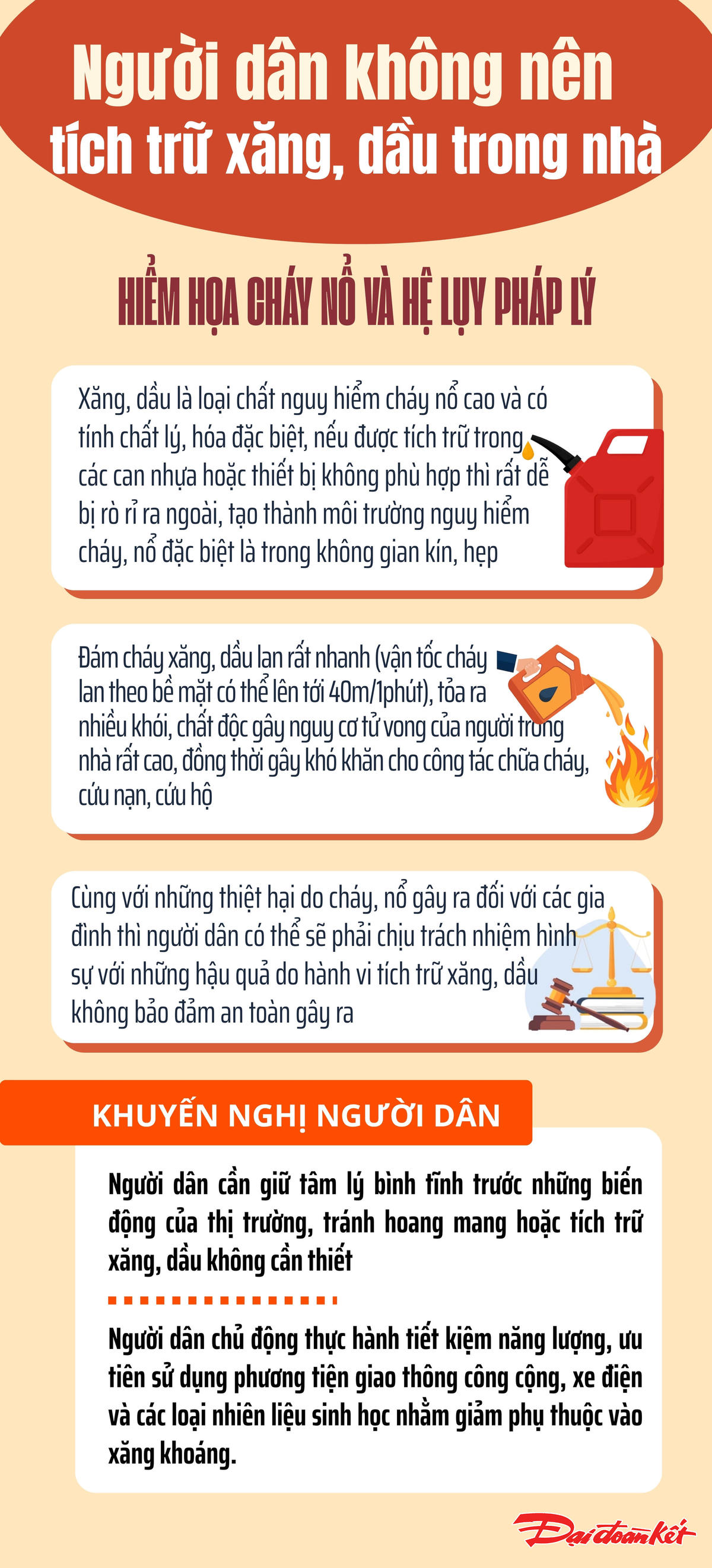 Người dân không nên tích trữ xăng, dầu trong nhà. Ảnh: T.N