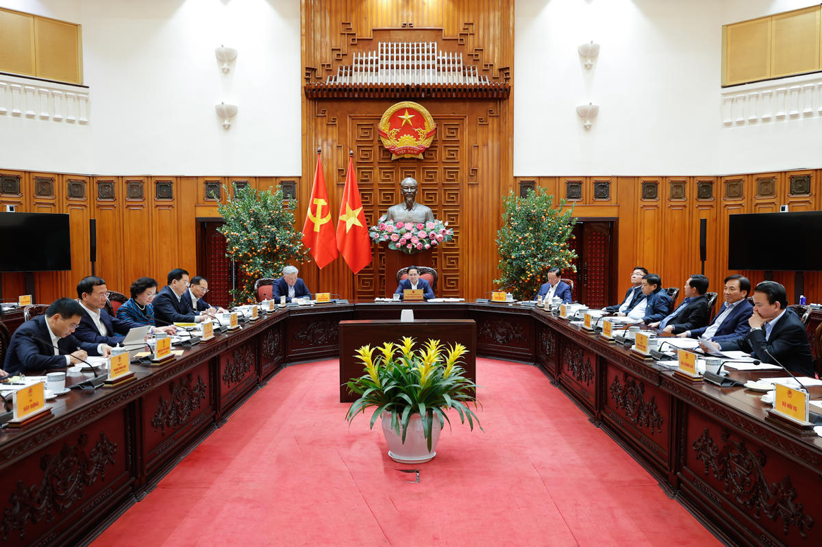 Thủ tướng Phạm Minh Chính chủ trì cuộc họp của Thường trực Chính phủ. Ảnh: Nhật Bắc