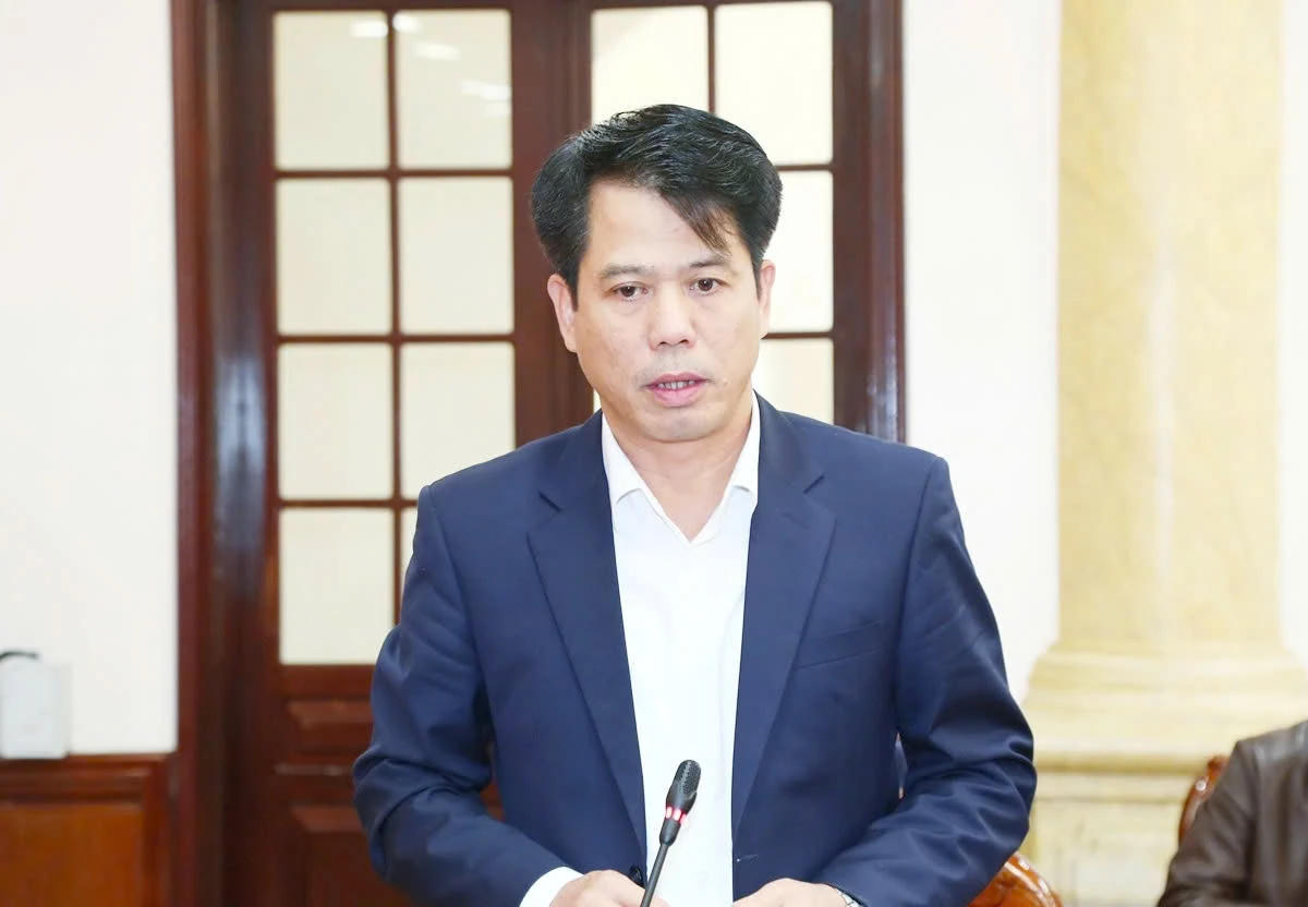 Ông Đào Xuân Yên - Trưởng ban Tuyên giáo và Dân vận Tỉnh ủy Thanh Hóa phát biểu tại hội nghị. Ảnh: Quốc Hương.