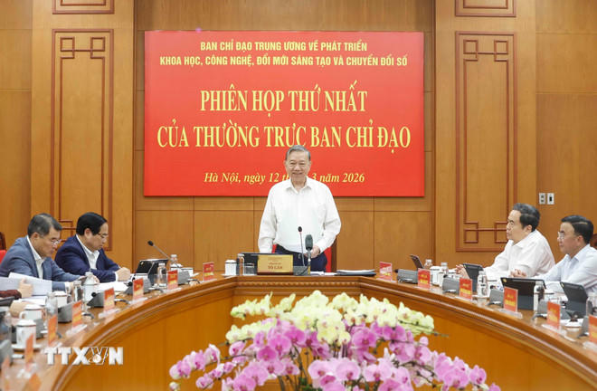 Tổng Bí thư Tô Lâm phát biểu. (Ảnh: Thống Nhất/TTXVN).