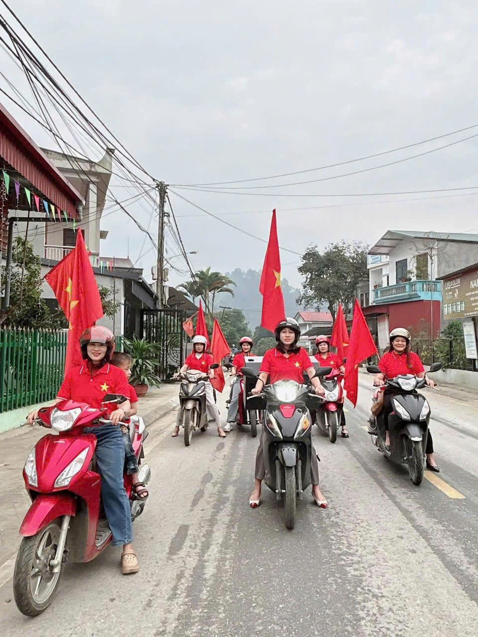 Xã Thượng Bằng La tích cực triển khai công tác tuyên truyền. Ảnh: Tuyết Mai.