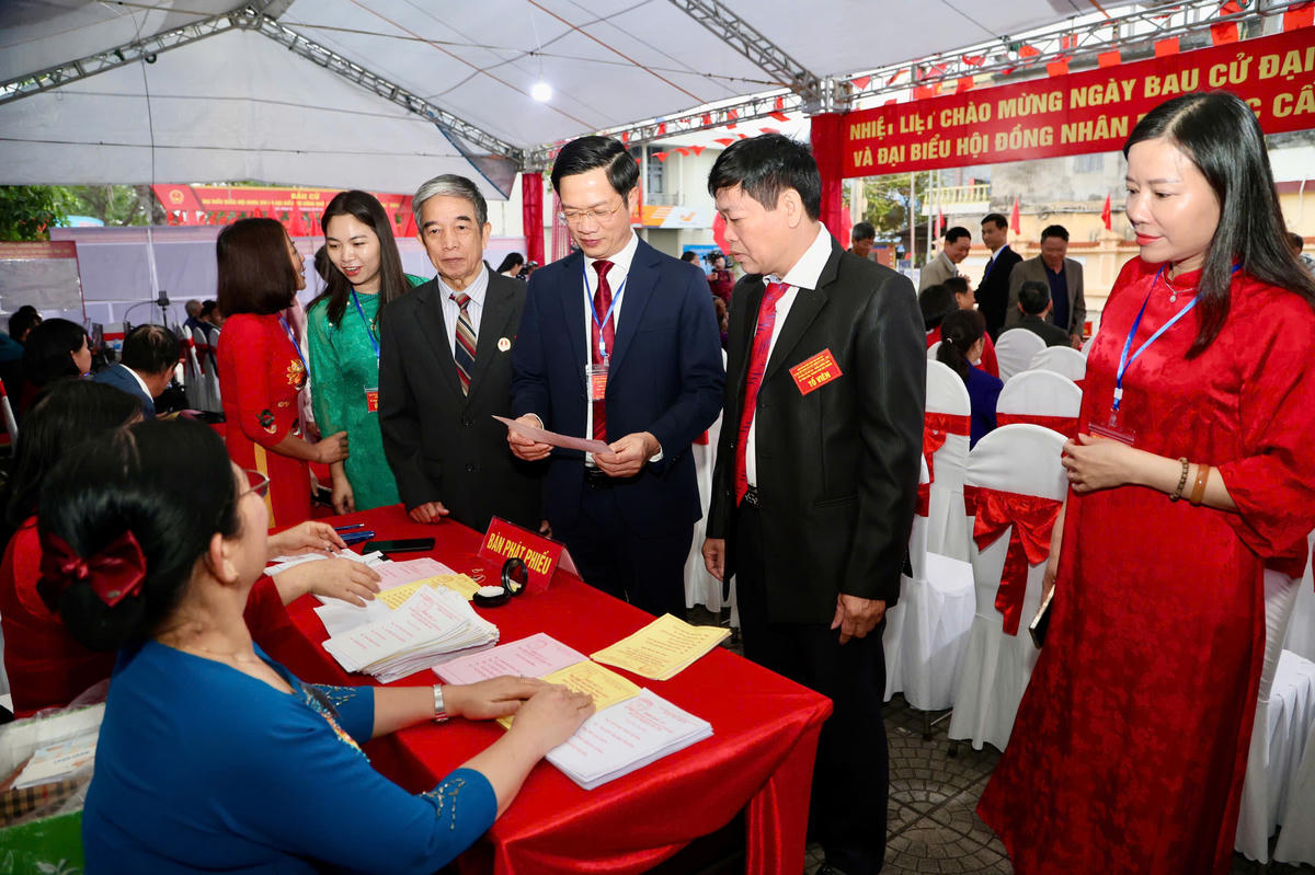 Cuộc bầu cử đại biểu Quốc hội khóa XVI và đại biểu HĐND các cấp nhiệm kỳ 2026 - 2031 tại TP Hải Phòng diễn ra an toàn, đúng quy định. Ảnh: PT.&nbsp;