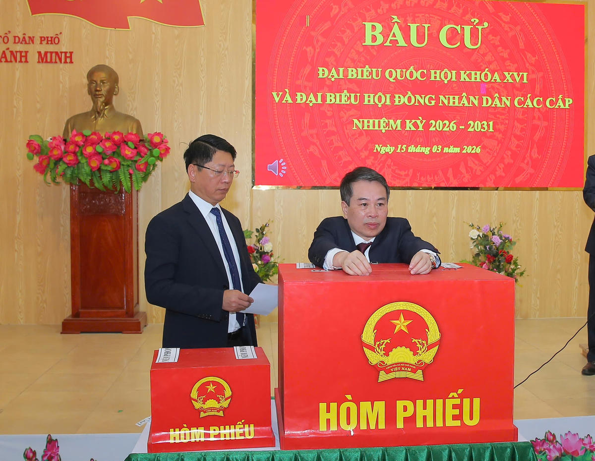 &nbsp;Ông Bùi Hoàng Hà - Phó Chủ tịch Thường trực HĐND tỉnh tham gia bỏ phiếu. Ảnh: Đình Minh