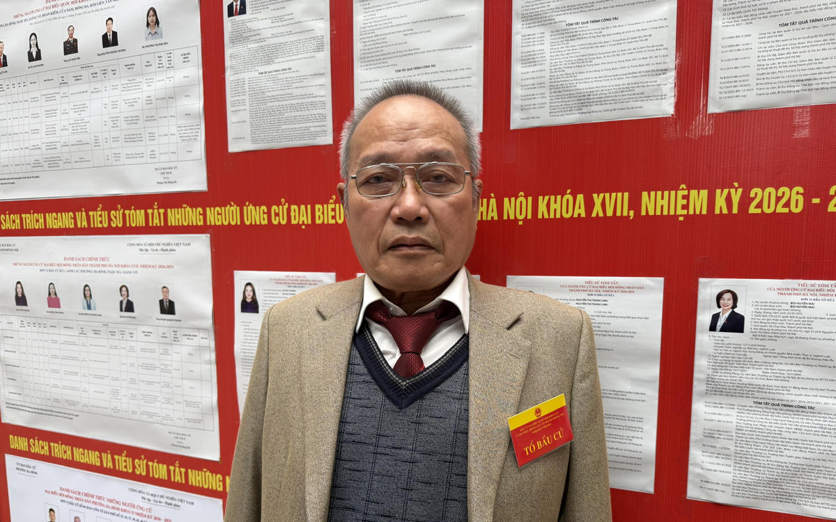 Ông Nguyễn Đăng Quý - Tổ phó Tổ dân phố số 45, phường Ba Đình.