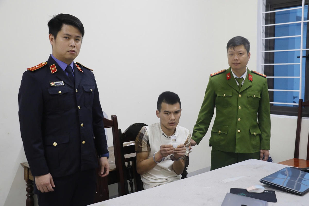 Đối tượng Mã Văn Vũ tại Cơ quan Công an. Ảnh: Công an tỉnh Nghệ An