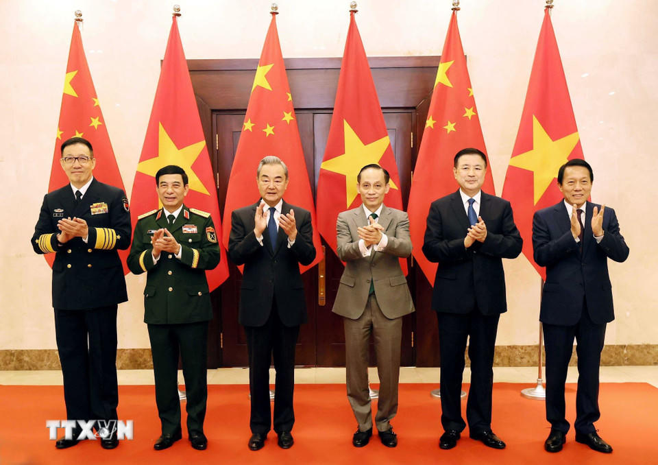 Bộ trưởng Ngoại giao, Quốc phòng, Công an Việt Nam-Trung Quốc tại Hội nghị lần thứ nhất, cơ chế đối thoại chiến lược “3+3.” (Ảnh: An Đăng-TTXVN).