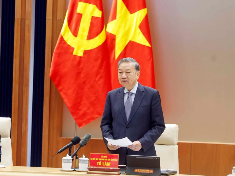 Tổng Bí thư Tô Lâm phát biểu. Ảnh: Thống Nhất/TTXVN.