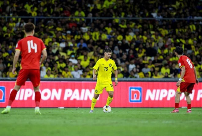 Hình ảnh trận đấu giữa Việt Nam và Malaysia.