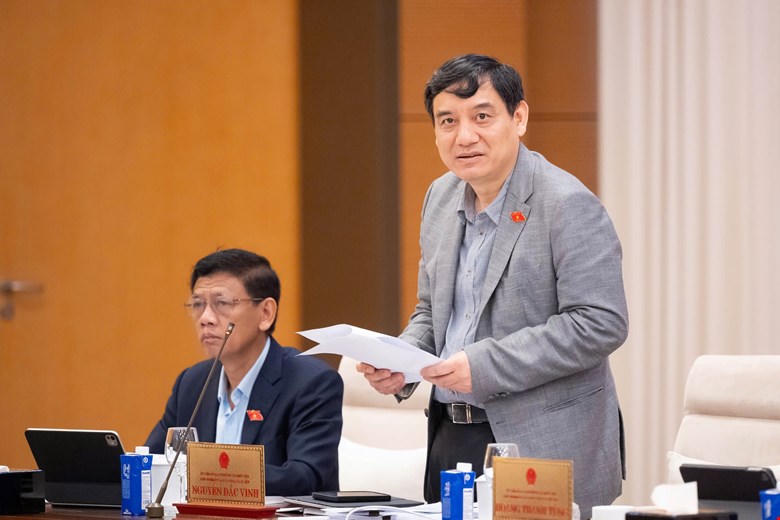 Ông Nguyễn Đắc Vinh, Chủ nhiệm Uỷ ban Văn hoá và Xã hội thẩm tra dự án Luật